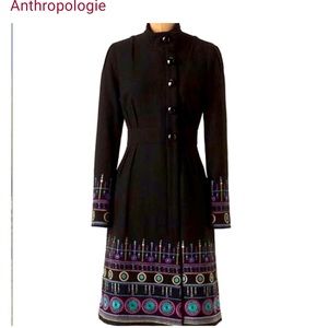 Anthropologie Plenty By Tracy Reese Stitched Spindles Coat